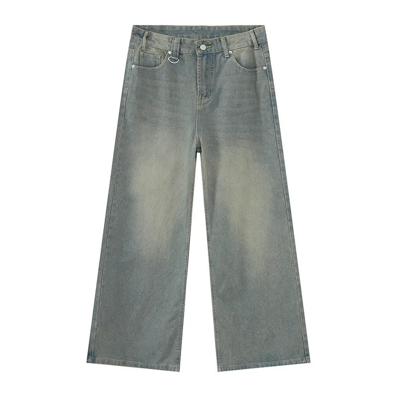 Pantalon ample vintage à jambes larges pour homme, style streetwear