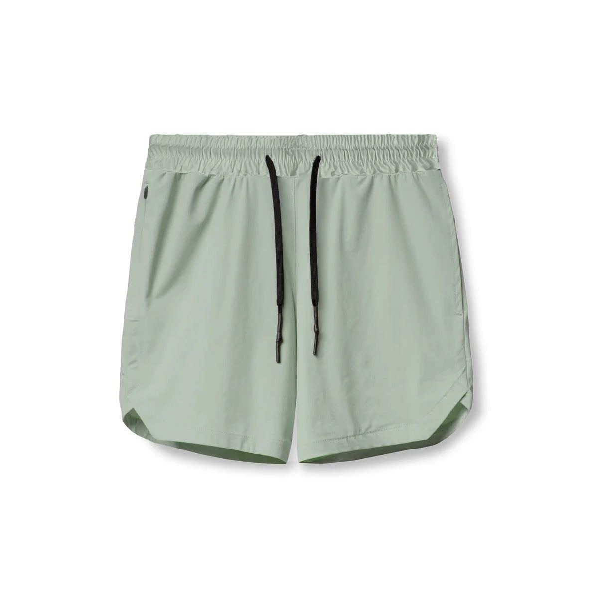 Short de sport tissé monocouche à séchage rapide de couleur unie