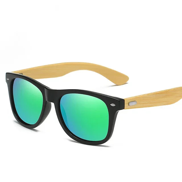 Lunettes de soleil ultraviolettes classiques en bois pour hommes