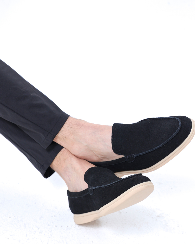 Solvsvanen Loafers en Suède Premium