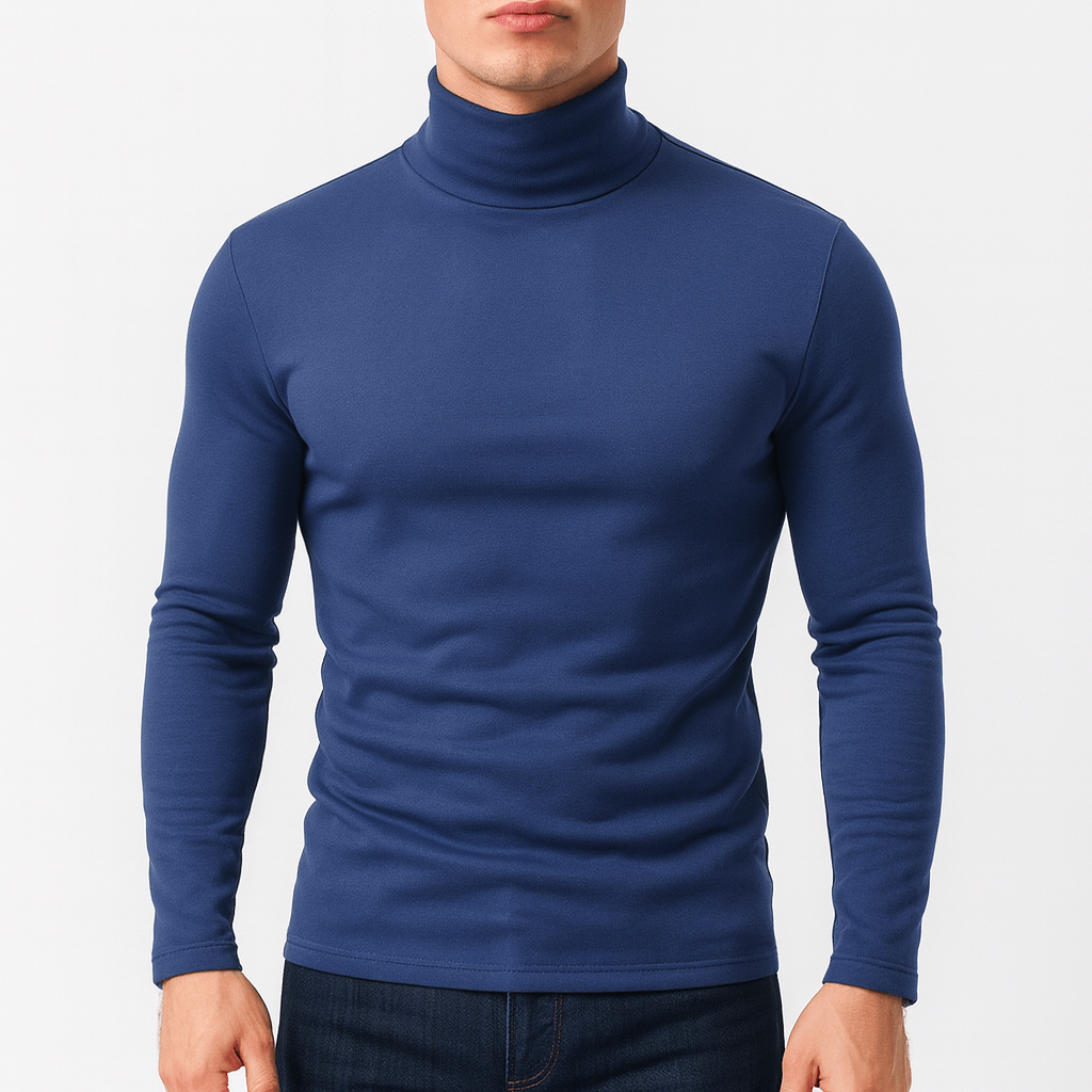 Tenue de Luxe | Slim-fit T-shirt à col roulé en coton extensible 5