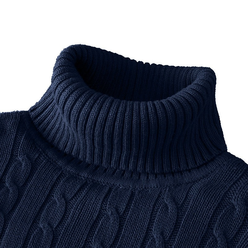 Théo - Pull à col roulé en tricot exclusif pour hommes