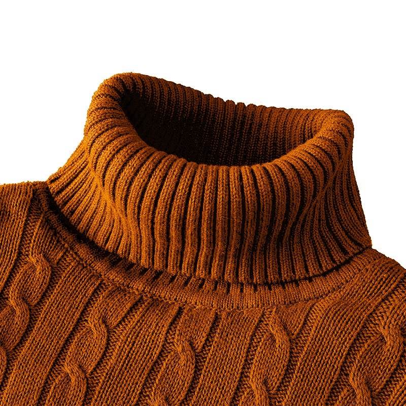 Théo - Pull à col roulé en tricot exclusif pour hommes