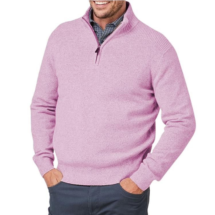 Thibault – Pull pour hommes à fermeture éclair trois-quarts, alliant confort et style moderne
