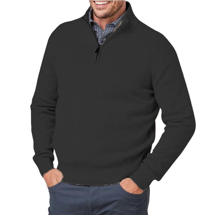 Thibault – Pull pour hommes à fermeture éclair trois-quarts, alliant confort et style moderne