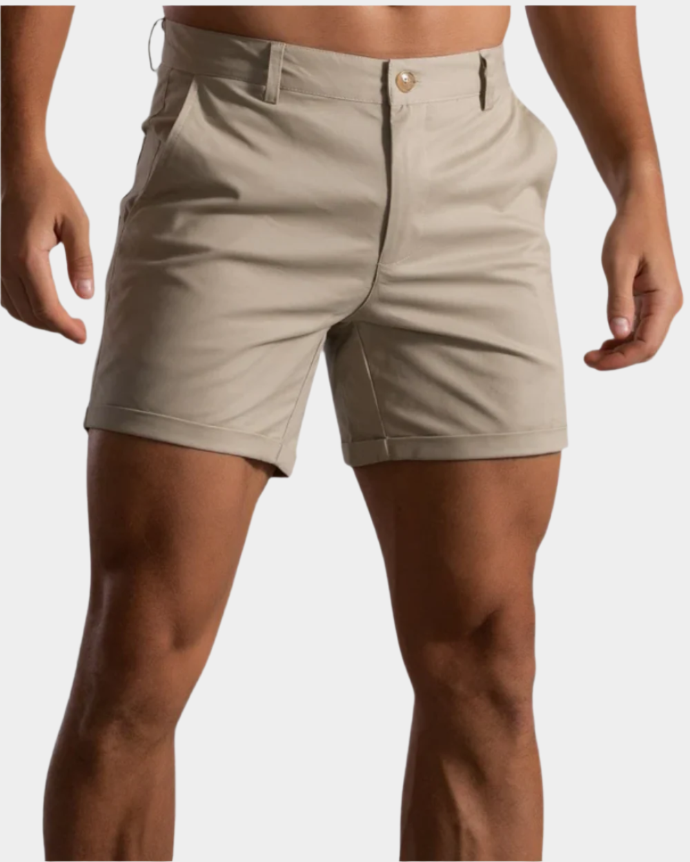 Shorts courts élégants avec style chino pour hommes et confort chic