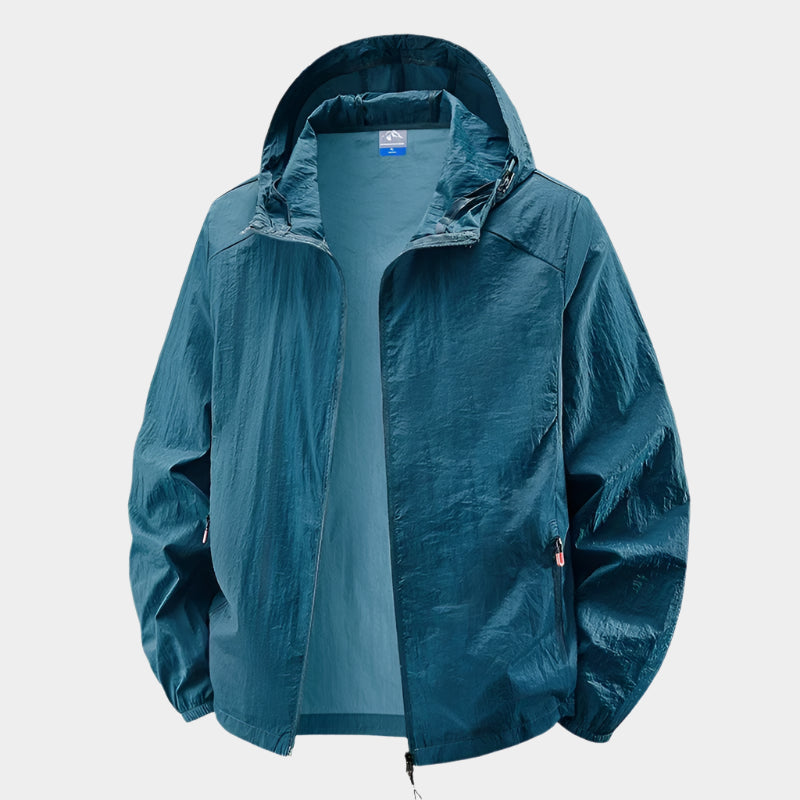 Veste coupe-vent Ă  capuche pour homme - Protection estivale ultra fine
