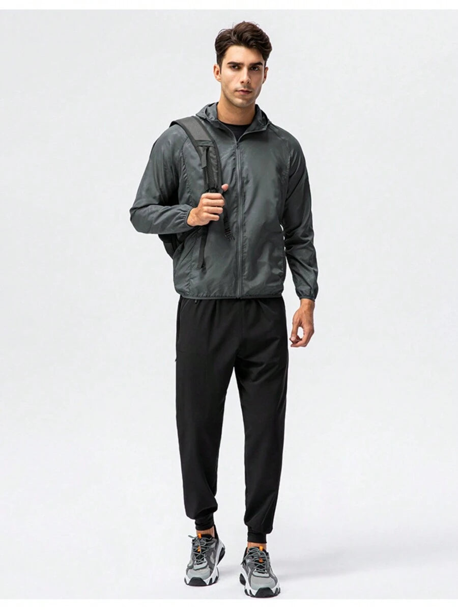 Veste coupe-vent décontractée, résistante à l'eau et à séchage rapide