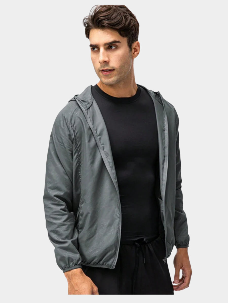 Veste coupe-vent décontractée, résistante à l'eau et à séchage rapide