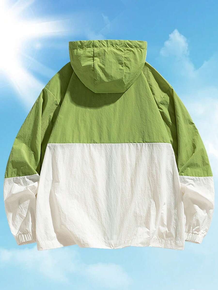 Veste coupe-vent légère à capuche pour homme – Fermeture éclair