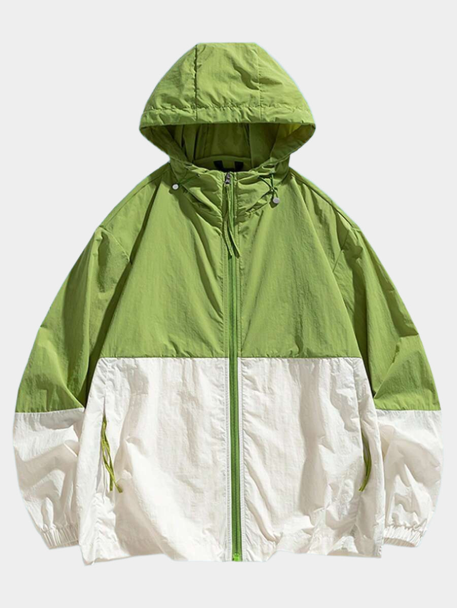 Veste coupe-vent légère à capuche pour homme – Fermeture éclair