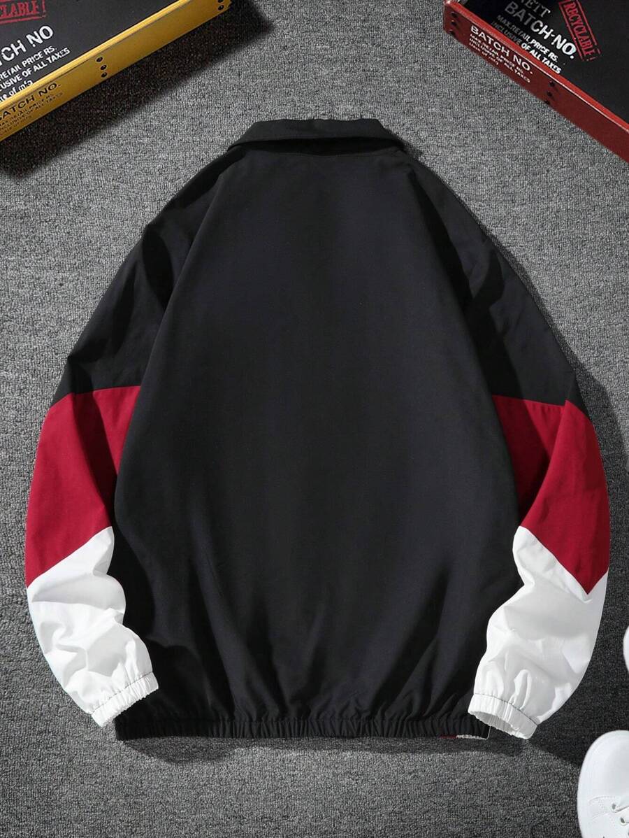 Veste coupe-vent légère avec fermeture éclair sur le devant pour homme