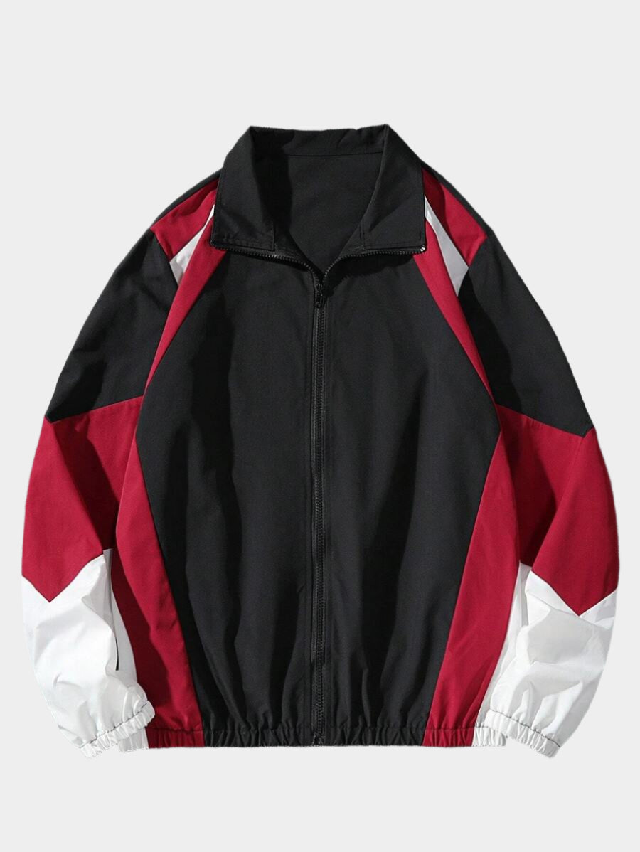 Veste coupe-vent légère avec fermeture éclair sur le devant pour homme