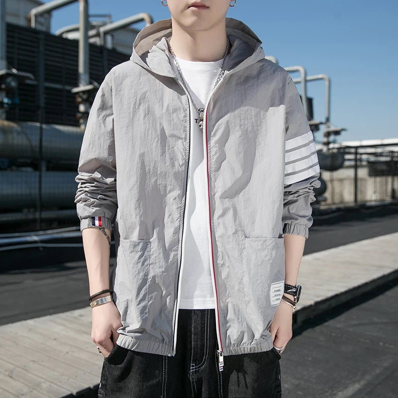 Veste coupe-vent ultralégère en soie glacée UV – Respirante pour l'été