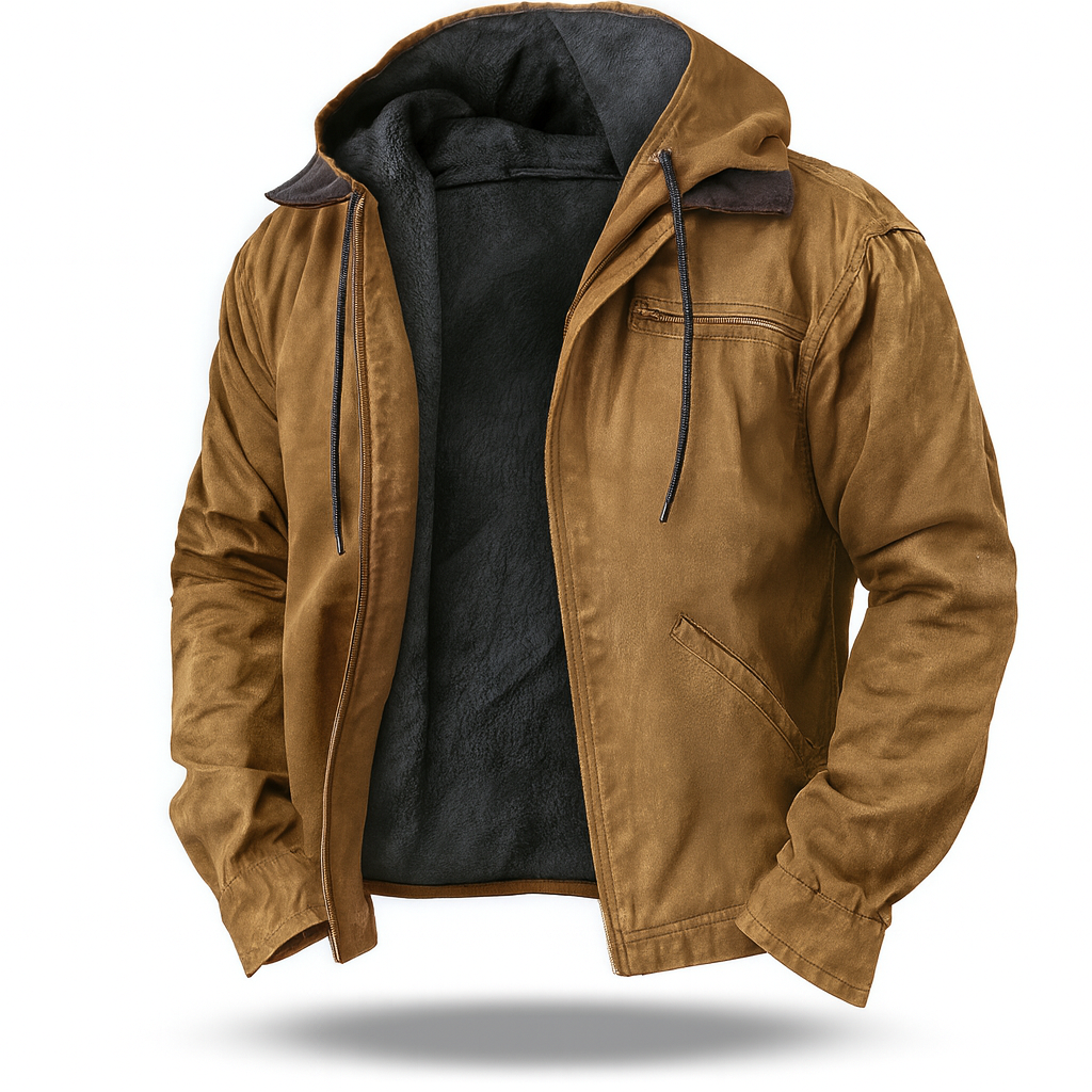 Veste à capuche pour homme en coton, style classique 0