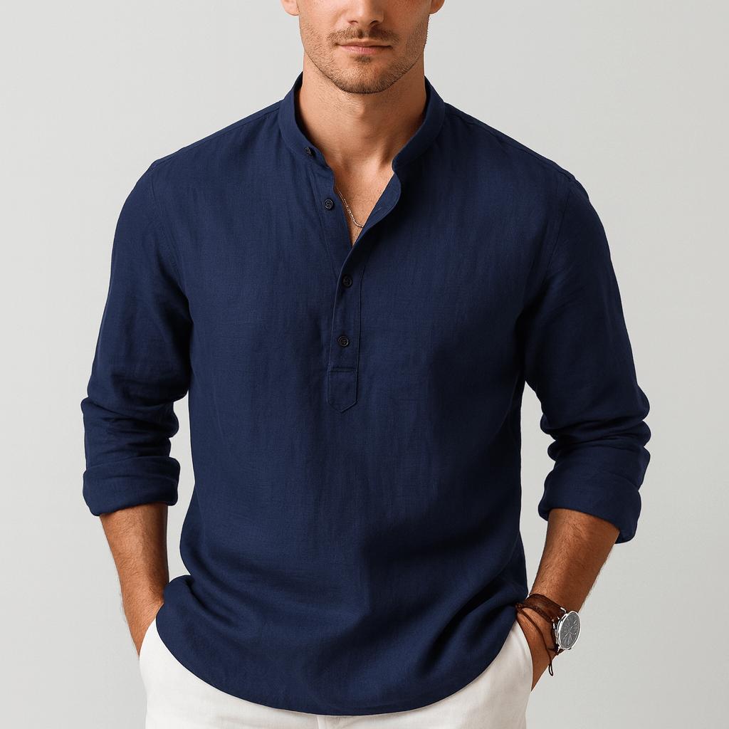 Zoviska | Lin ample chemise à col classique - 2