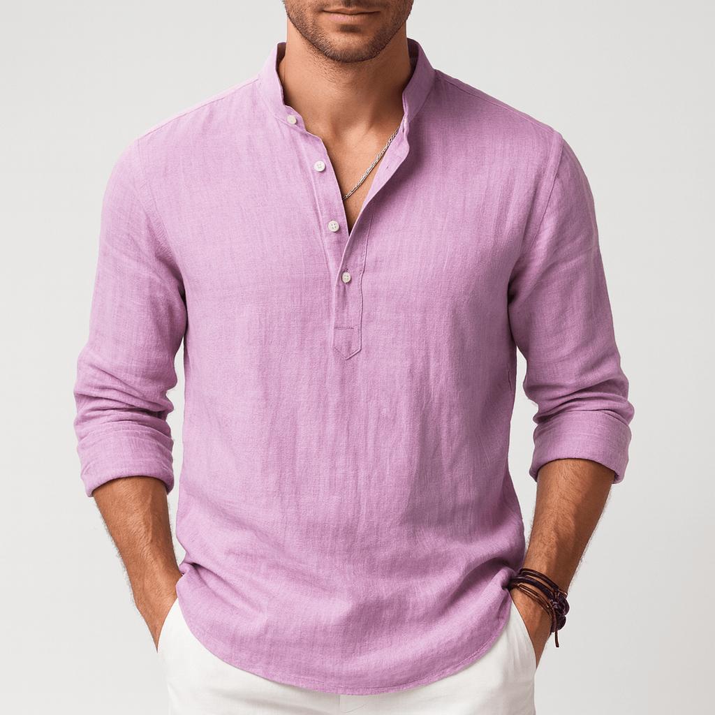 Zoviska | Lin ample chemise à col classique - 9