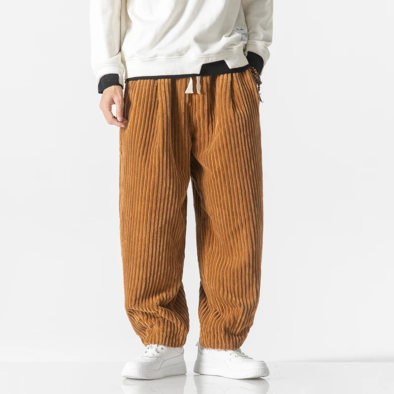 Pantalon de détente en velours côtelé urbain – Coupe décontractée pour homme