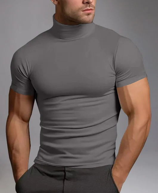 Solvsvanen | Chemise slim unie à col roulé