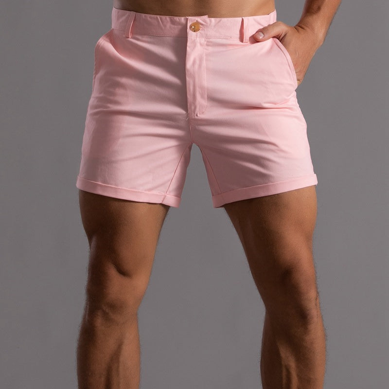Shorts courts élégants avec style chino pour hommes et confort chic
