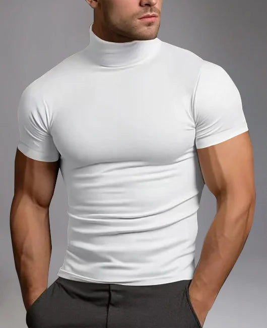 Solvsvanen | Chemise slim unie à col roulé