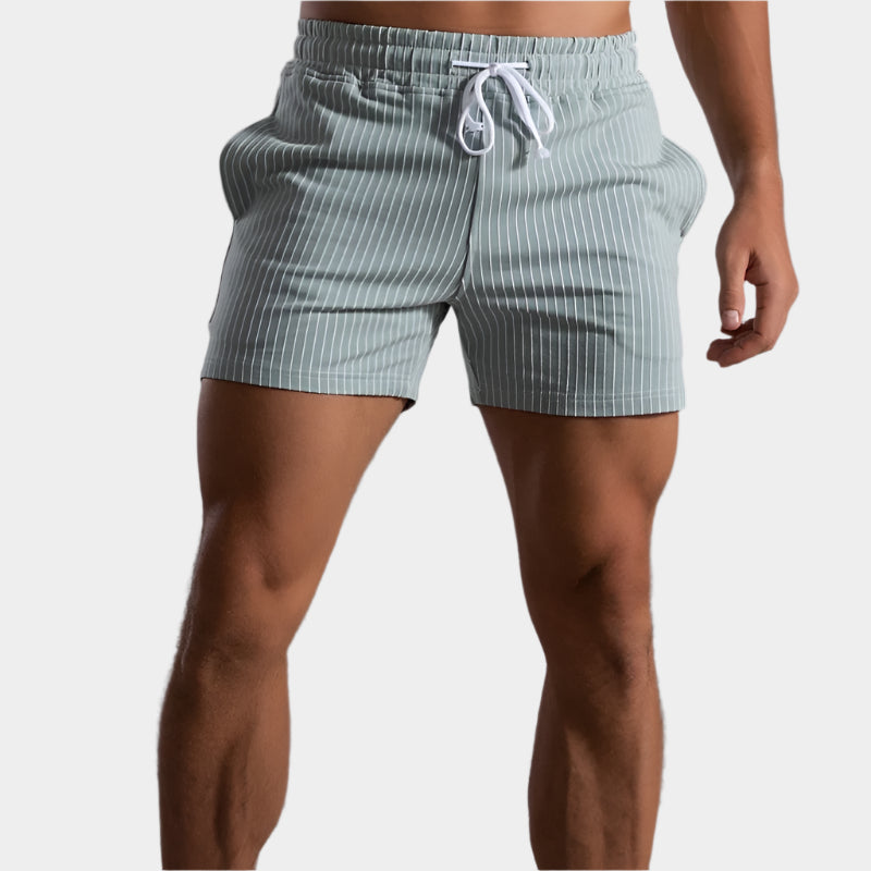 Shorts courts avec taille élastique et cordon pour sport et détente pour hommes