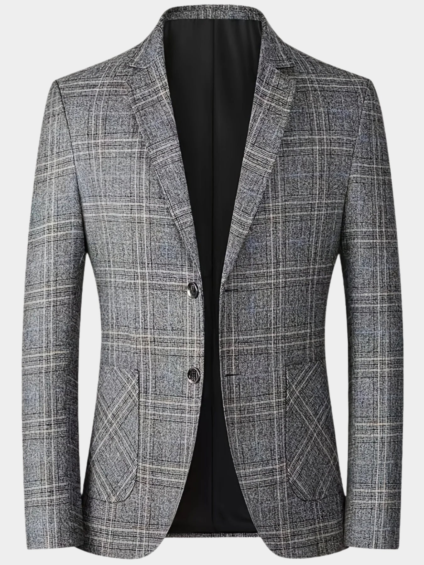 Costume slim à carreaux et rayures pour homme – Style décontracté et moderne