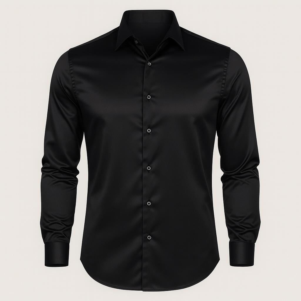 Solvsvanen | Satinhemd mit tailliertem Schnitt