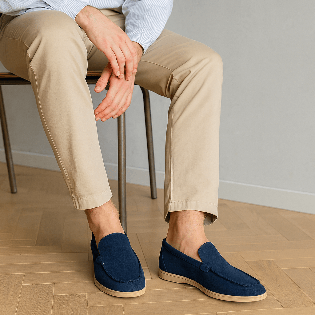 Solvsvanen Loafers en Suède Premium