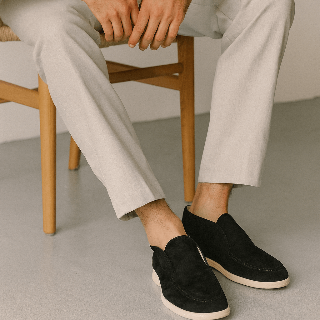 Solvsvanen Loafers en Suède Haut de Gamme