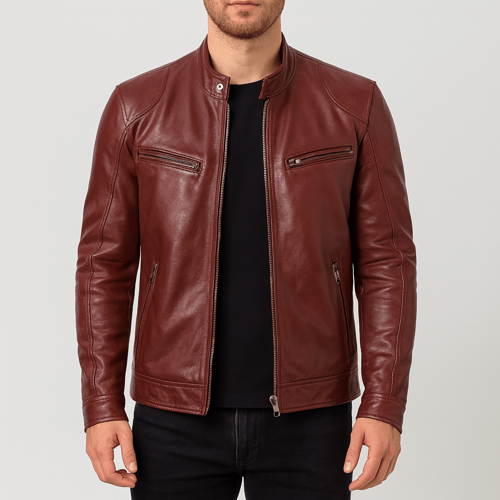 Solvsvanen | Veste en cuir décontractée avec doublure isolante