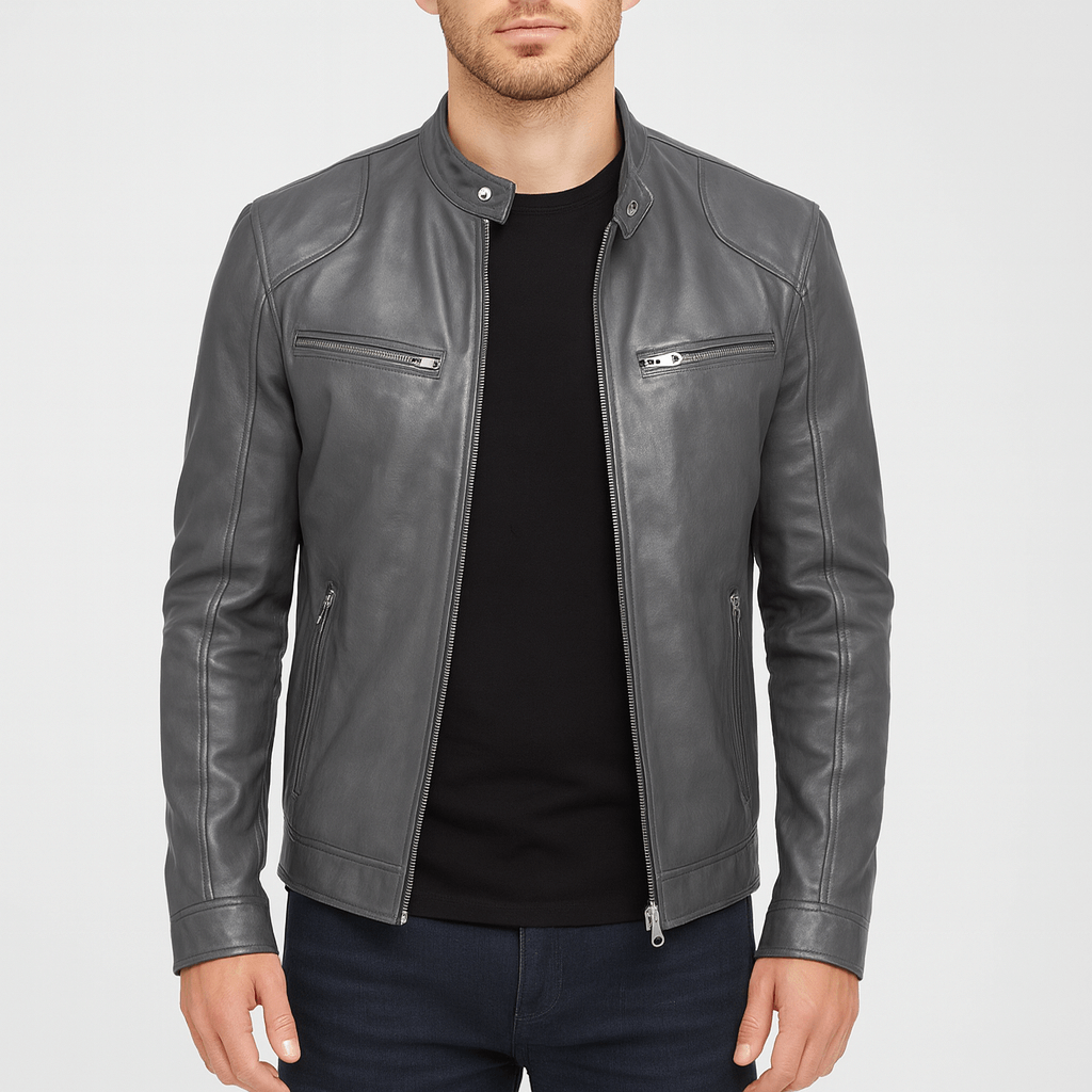 Solvsvanen | Veste en cuir décontractée avec doublure isolante