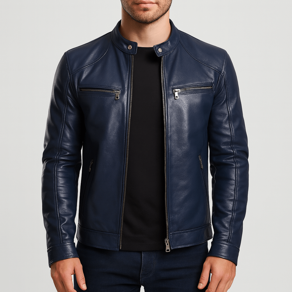 Solvsvanen | Veste en cuir décontractée avec doublure isolante