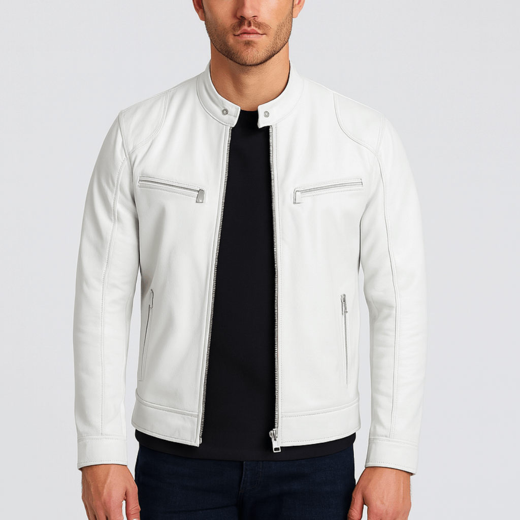 Solvsvanen | Veste en cuir décontractée avec doublure isolante