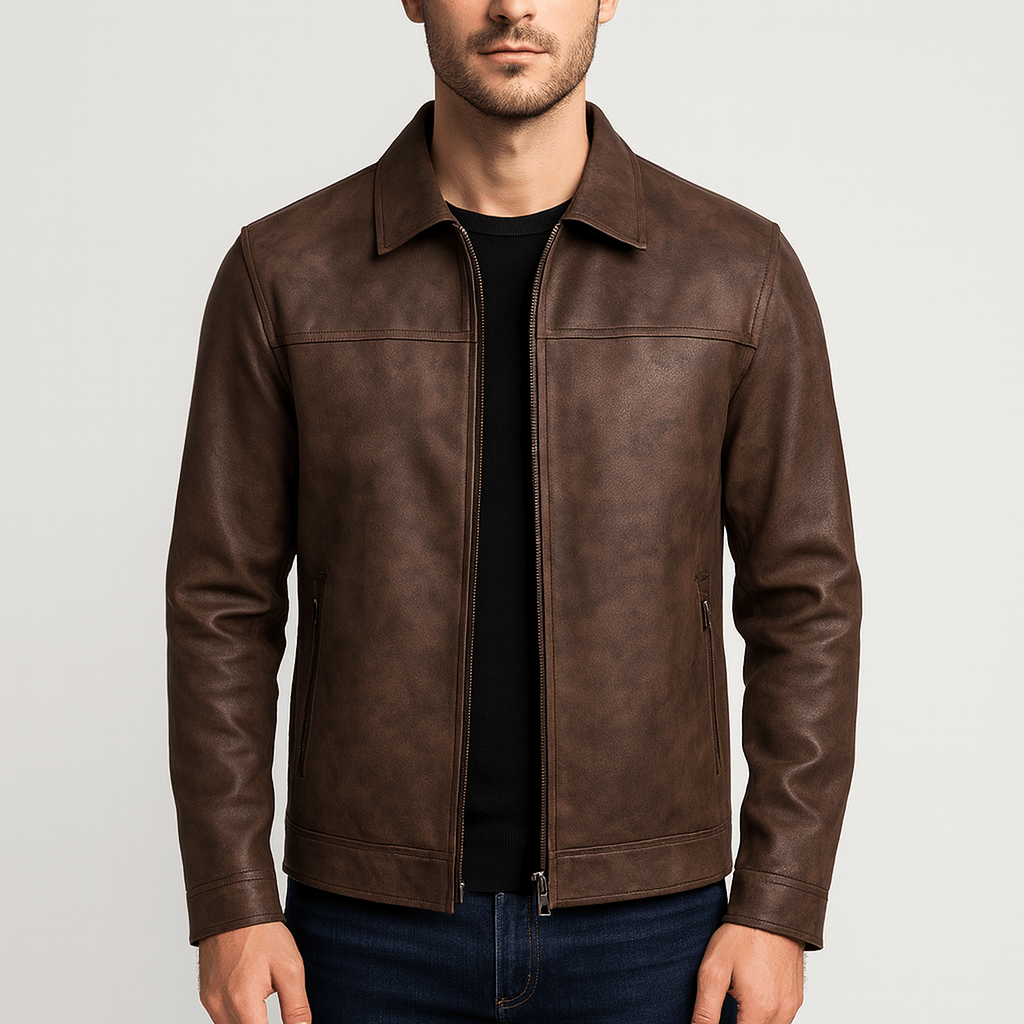 Solvsvanen | Veste en cuir PU avec poches pratiques