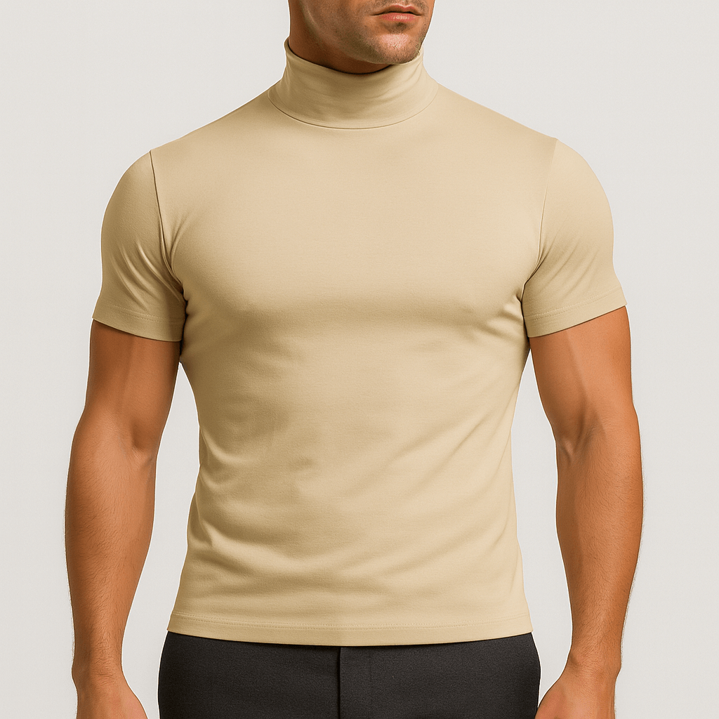 Solvsvanen | Chemise slim unie à col roulé