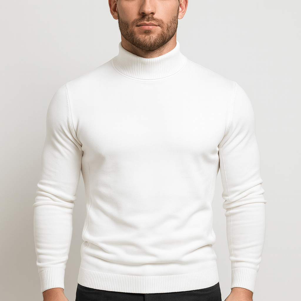 Solvsvanen | Col roulé en coton doux et coupe moderne