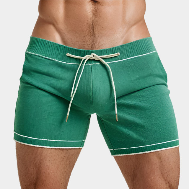 Shorts courts décontractés avec taille élastique et cordon sport pour hommes