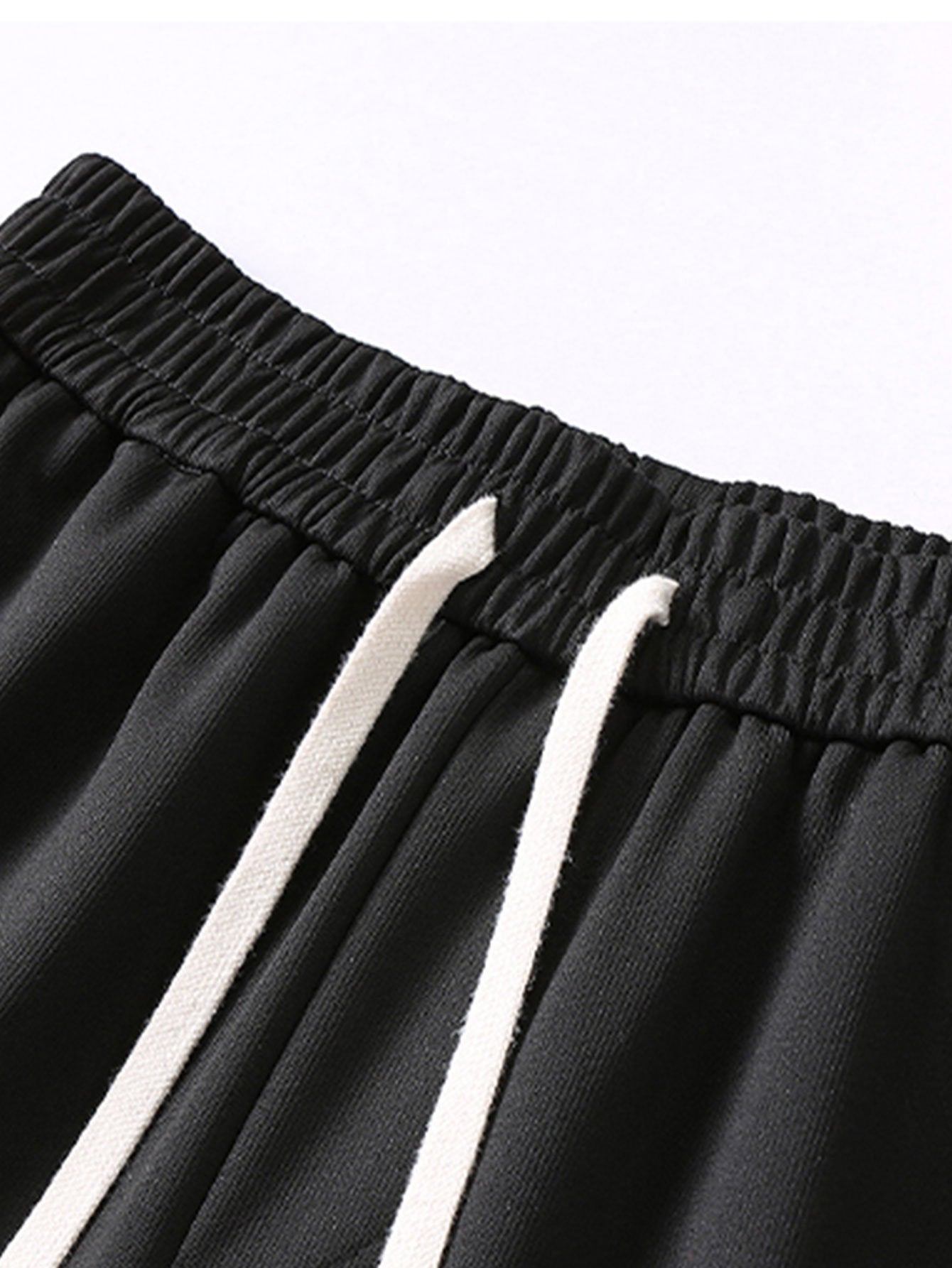 Pantalon coupe droite à rayures croisées et coupe décontractée