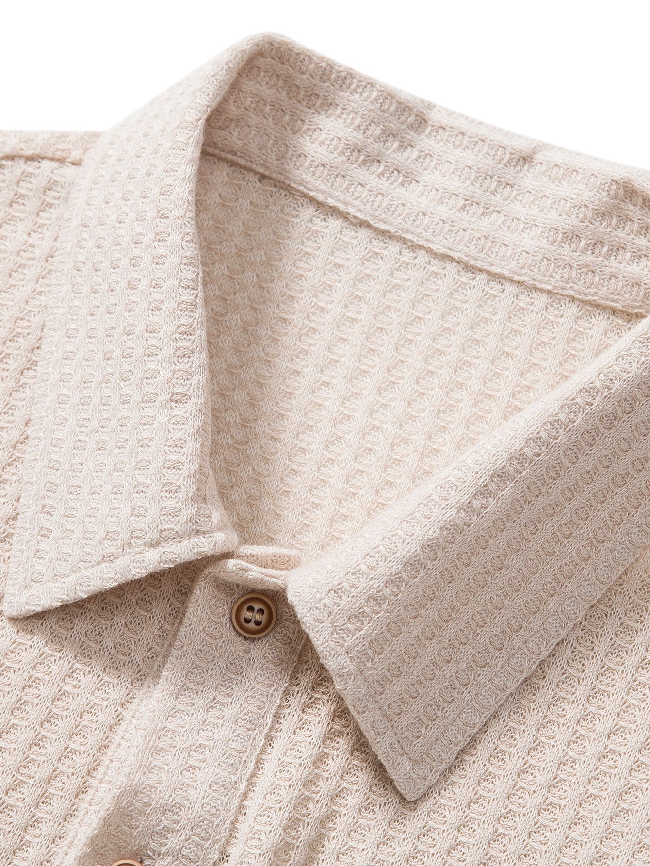 Polo gaufré en tricot – Tenue d'été décontractée pour homme