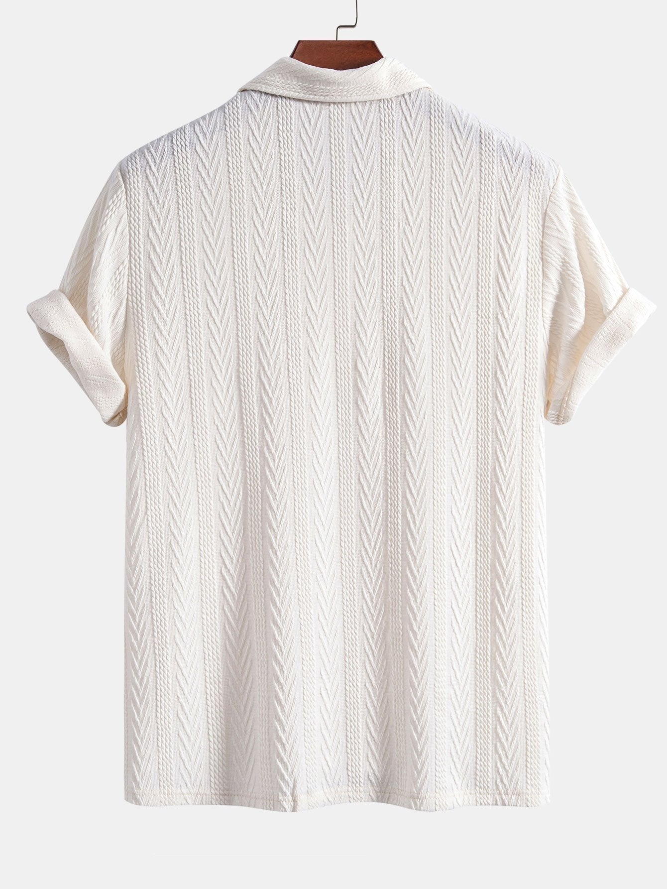 Polo jacquard géométrique tricoté – Chemise décontractée pour homme