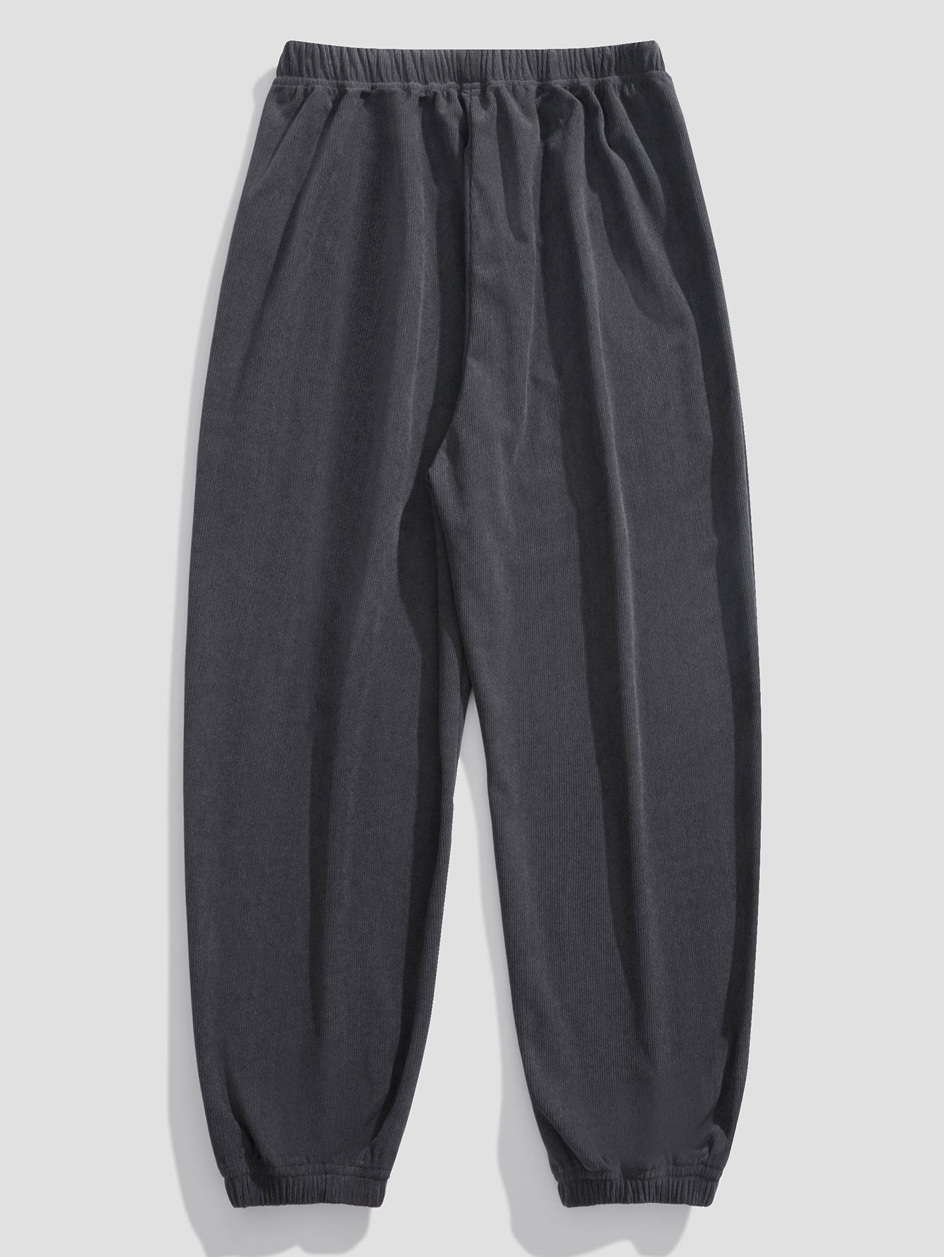 Pantalon de survêtement en velours côtelé avec cordon de serrage pour homme