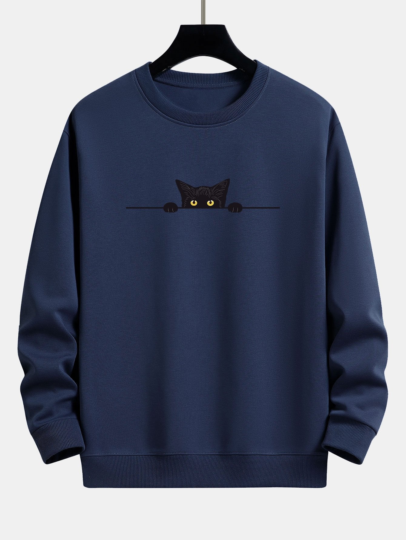 Pulls décontractés à imprimé chat graphique – Pulls pour homme