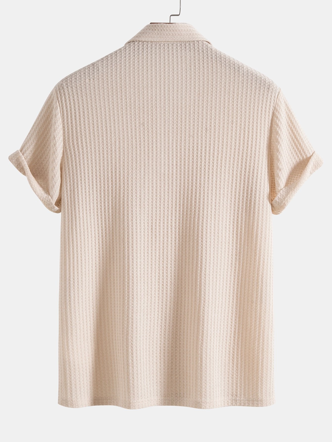 Polo gaufré en tricot – Tenue d'été décontractée pour homme