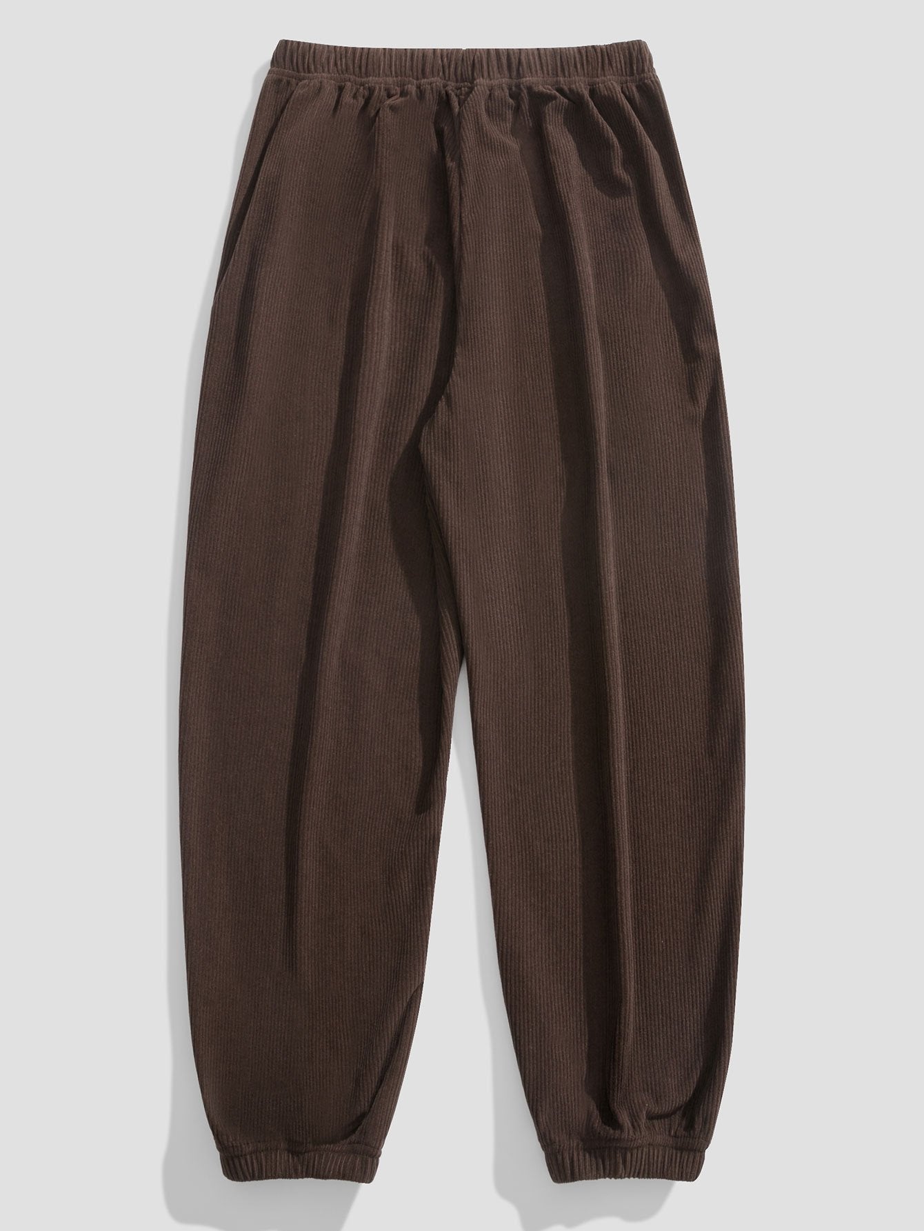 Pantalon de survêtement en velours côtelé avec cordon de serrage pour homme