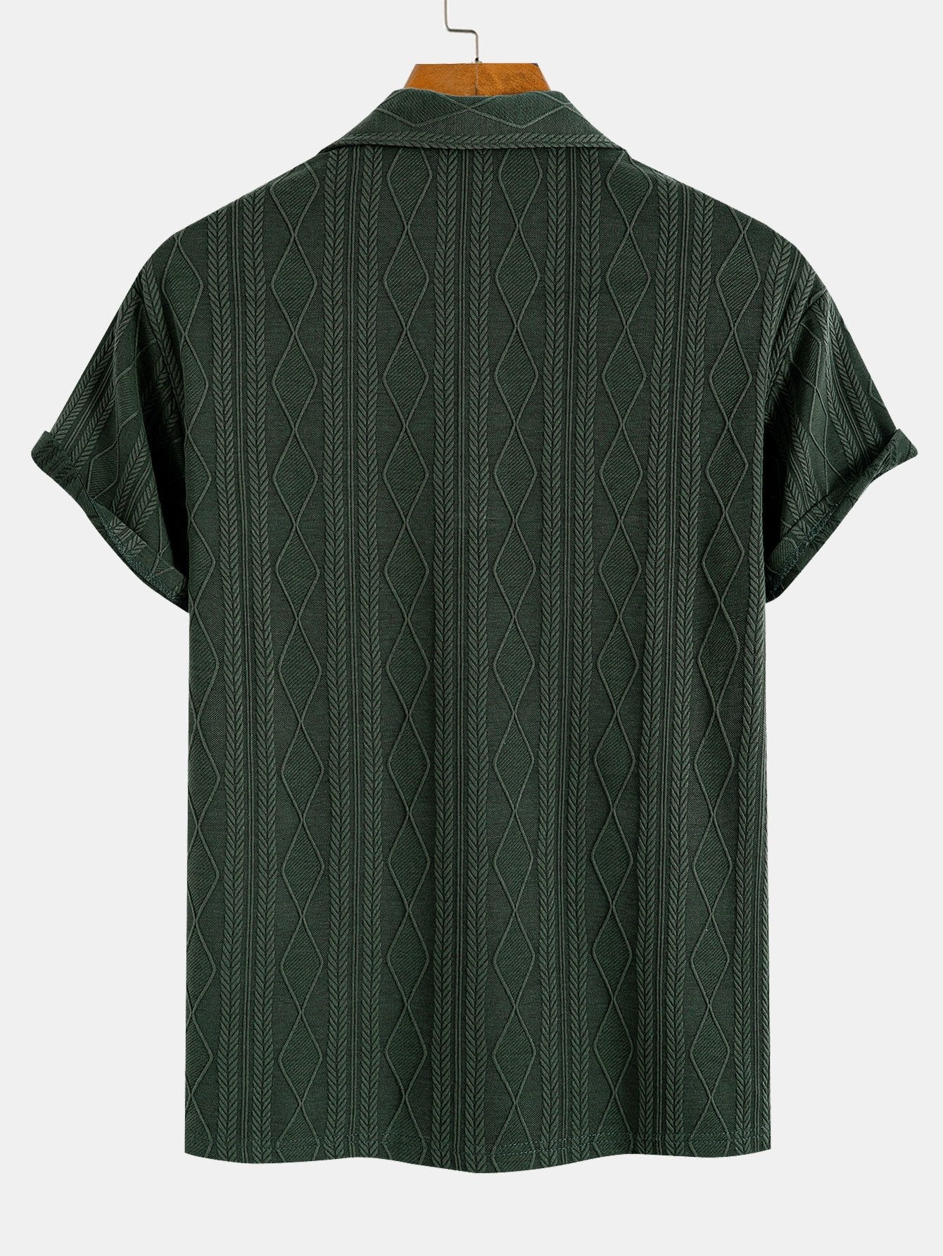 Polo en jacquard géométrique tricoté – Vêtements d'été décontractés pour hommes