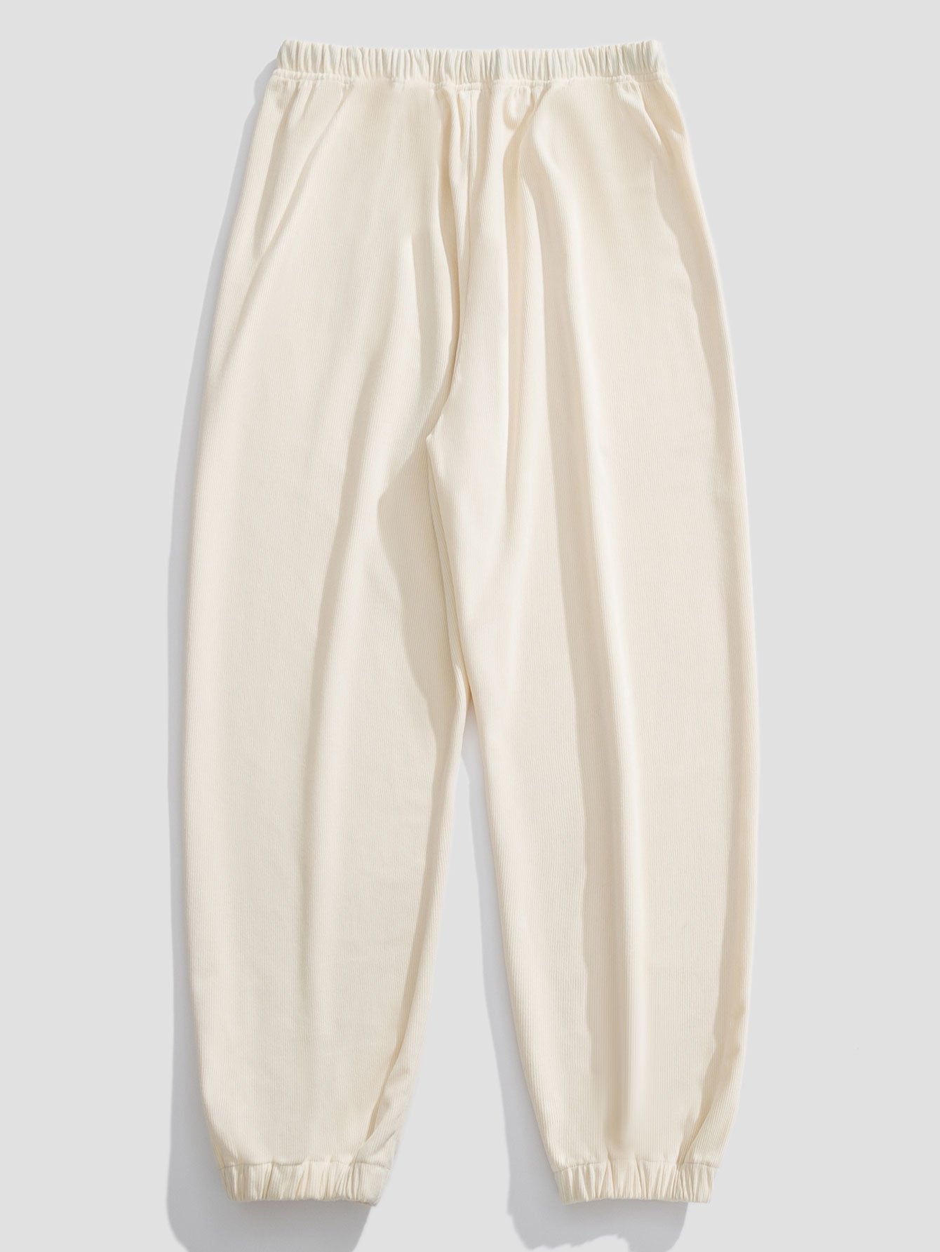 Pantalon de survêtement en velours côtelé avec cordon de serrage pour homme