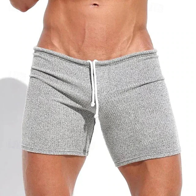 Shorts courts décontractés avec taille élastique et cordon sport pour hommes