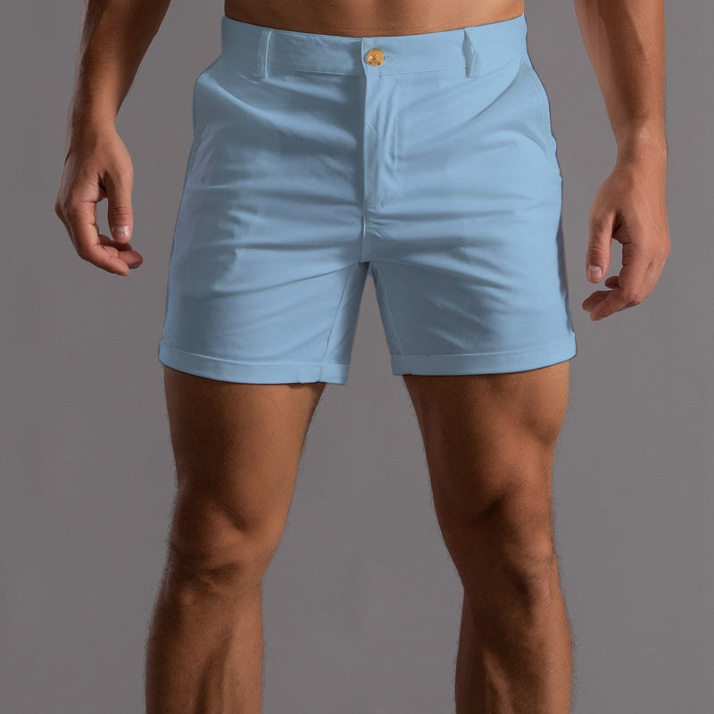 Shorts courts élégants avec style chino pour hommes et confort chic