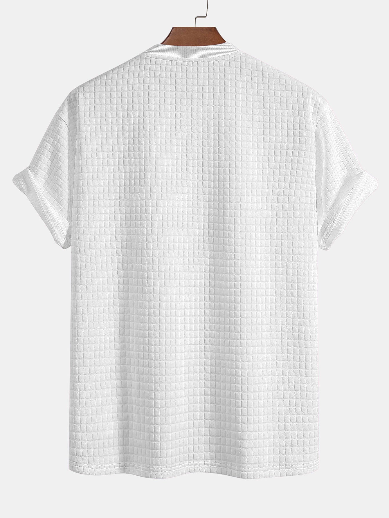 T-shirt oversize en maille gaufrée – Streetwear décontracté pour homme